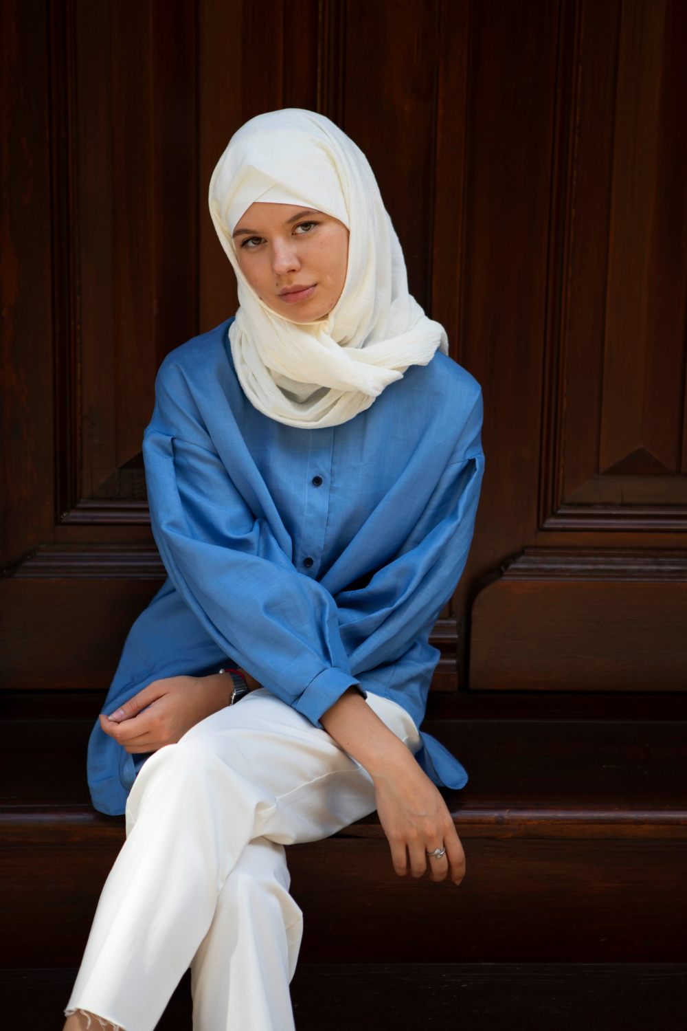 2149522115 Noor Black Premium Abaya - Image 1